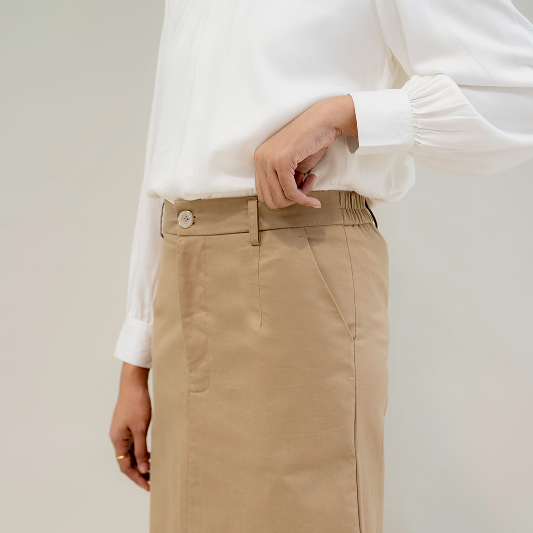 Straight Chino Skirt