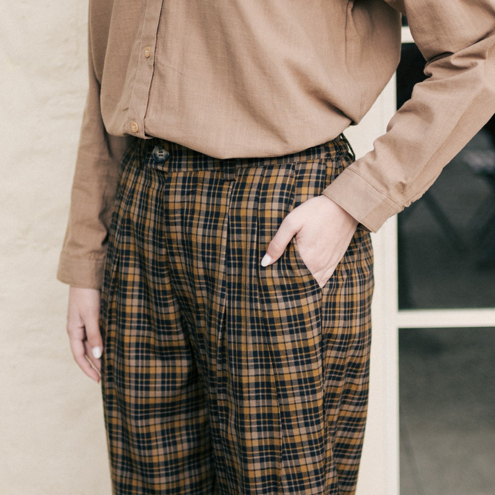 Button Pants Tartan