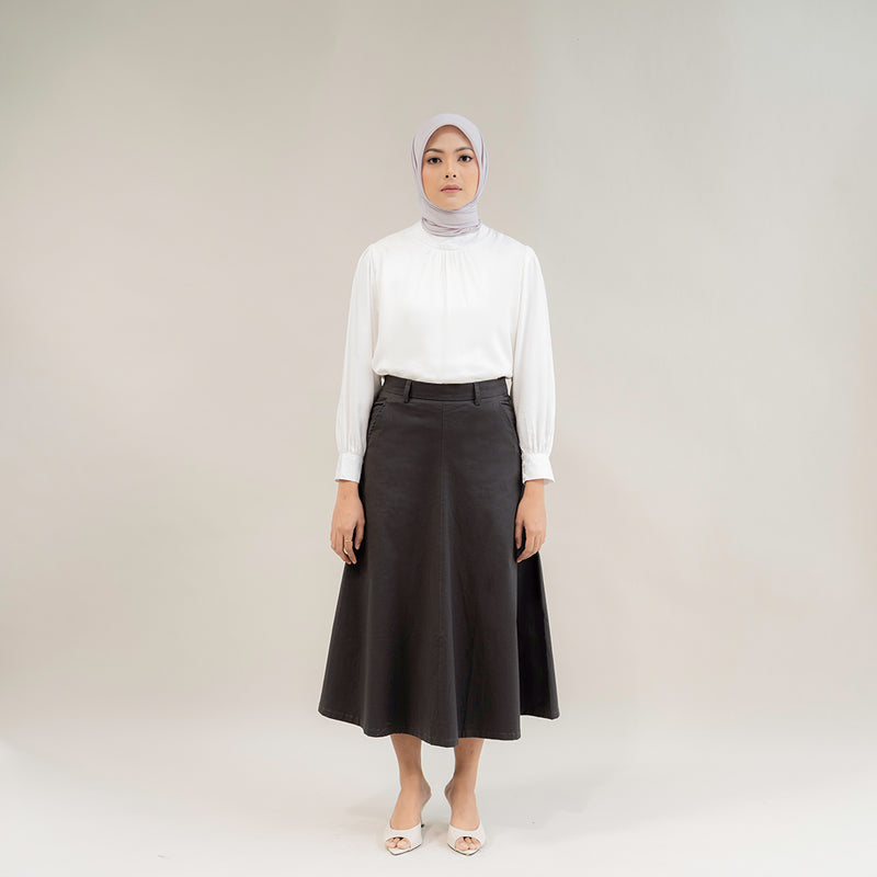 Chino Midi Skirt