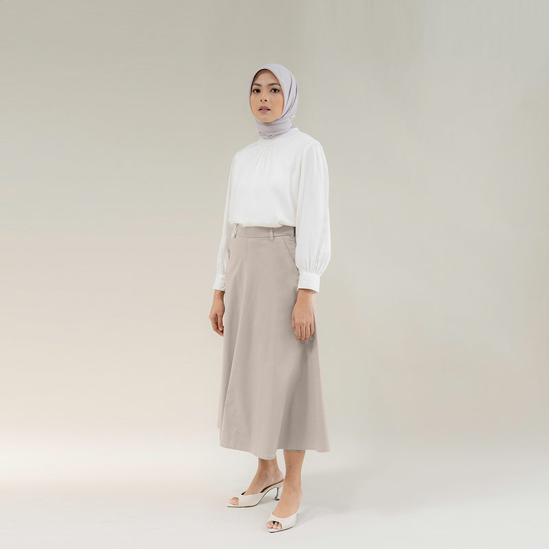 Chino Midi Skirt