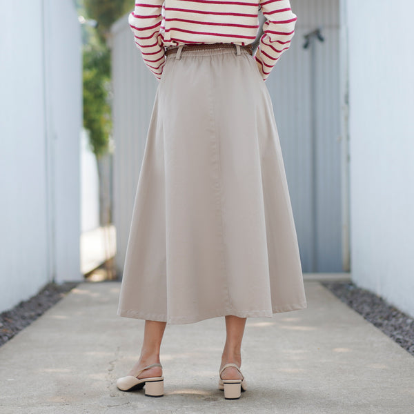 Chino Midi Skirt