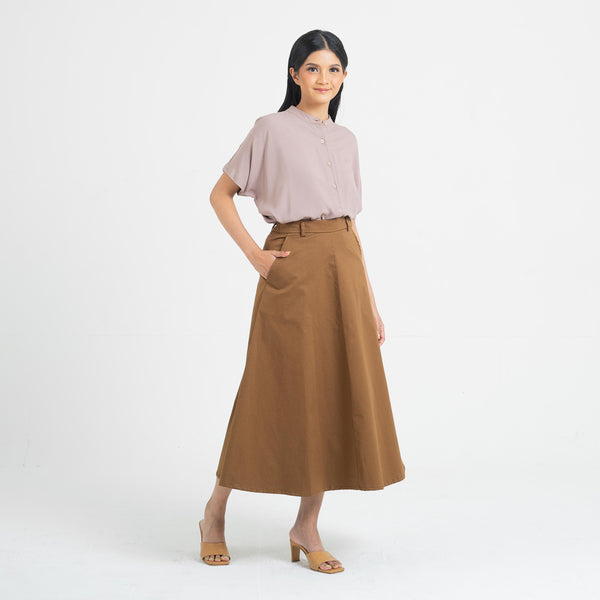 Chino Midi Skirt